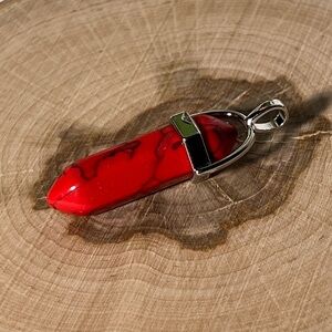Red Stone Pendant Necklace
